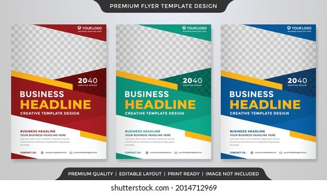 business flyer template with modern and abstract style