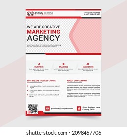 Business flyer template , Modern Flyer Background Design.