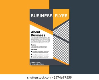 Business Flyer Template with Modern Geometric Design