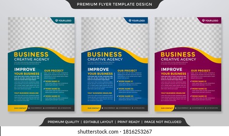plantilla de folleto de negocios con diseño moderno y estilo abstracto para el perfil de negocio y la promoción de productos