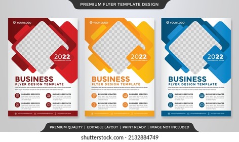 business flyer template with modern layout and abstract background style use for company poster