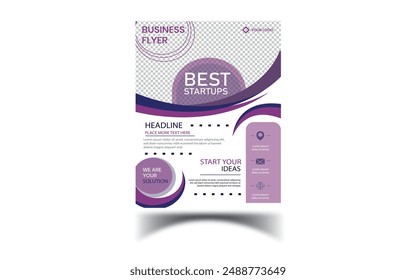 Business Flyer Template on white background Pro Vector