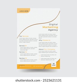 Plantilla Business Flyer, perfecta para cualquier uso personal o corporativo. Es ideal para cualquier proyecto de empresa. Puede editar fácilmente este folleto, es 100% personalizable, todos los objetos son redimensionables.