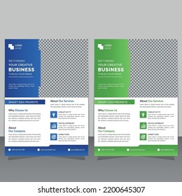 Business flyer template for business poster layout, colorful, vector design.