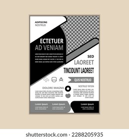 Vorlage für Geschäftsflüge Einfache und saubere A4-Größe mit Vektordesign	
