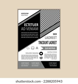 Business Flyer Template Simple and clean A4 Size with Bleed Vector design	

