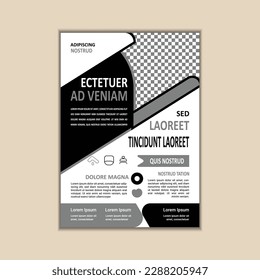 Business Flyer Template Simple and clean A4 Size with Bleed Vector design	
