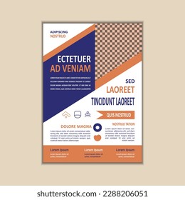 Business Flyer Template Simple and clean A4 Size with Bleed Vector design	
