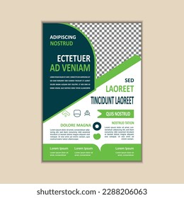 Vorlage für Geschäftsflüge Einfache und saubere A4-Größe mit Vektordesign	
