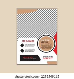 Business Flyer Template Simple and clean A4 Size with Bleed Vector design	
