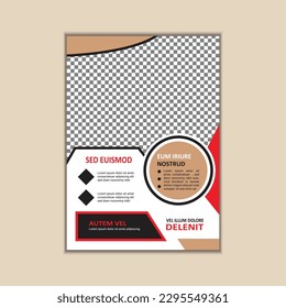 Business Flyer Template Simple and clean A4 Size with Bleed Vector design	
