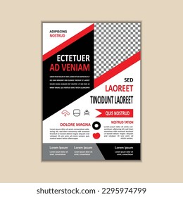 Business Flyer Template Simple and clean A4 Size with Bleed Vector design	
