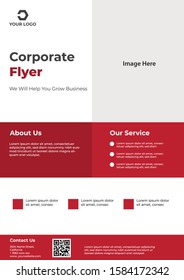 Business flyer template with simple shape and beautiful color.  You can use it for office, annual report, proposal cover. Easily edit and change the image.