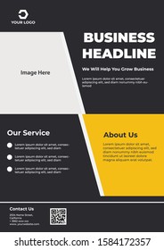 Business flyer template with simple shape and beautiful color.  You can use it for office, annual report, proposal cover. Easily edit and change the image.