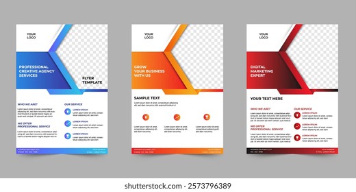 business flyer template for startup and corporate needs. A4 design size. modern flyer template