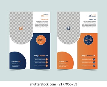 Business flyer template vector design, US Letter brochure template blue and purple geometry shapes used for business poster layout, IT and marketing Company flyer, corporate banners, and leaflets
