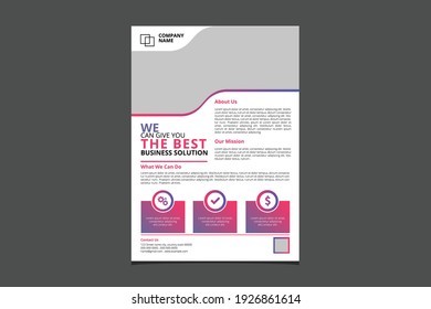 Business Flyer Template vector, Elegant, Clean and Fresh