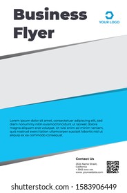 Business flyer template vector.  Minimalist modern elegant brochure, and proposal cover.  
