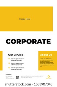 Business flyer template vector.  Minimalist modern elegant brochure, and proposal cover.  