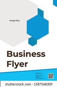Business flyer template vector.  Minimalist modern elegant brochure, and proposal cover.  