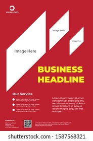 Business flyer template vector.  Minimalist modern elegant brochure, and proposal cover.  