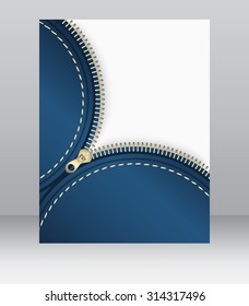 Business flyer template with zipper and place for your text/vector illustration for your creative design
