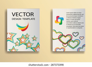 Business Flyer Templates with Geometric Shapes. Corporate Identity Banner Design. Vector Illustration. 