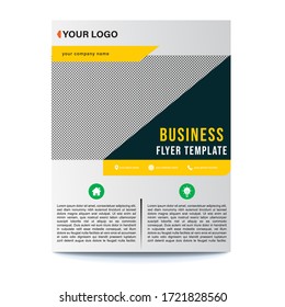 Business flyer vector design template in A4 size