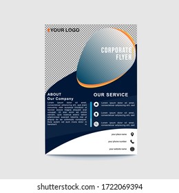 Business flyer vector design template in A4 size