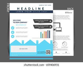 Business flyer vector , Infograpic single pager .