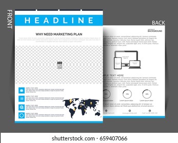 Business flyer vector , Infograpic single pager .