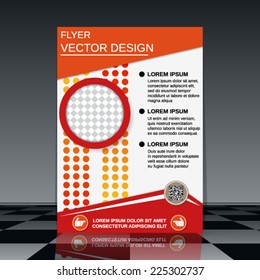 Business flyer vector template. Abstract cover design.