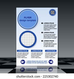 Business flyer vector template. Abstract cover design.