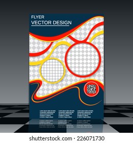 Business flyer vector template. Abstract cover design.