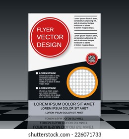 Business flyer vector template. Abstract cover design.