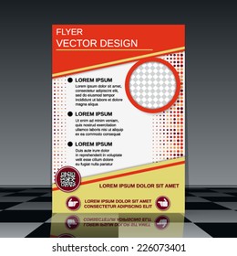 Business flyer vector template. Abstract cover design.