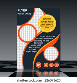 Business flyer vector template. Abstract cover design.