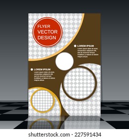 Business flyer vector template. Abstract cover design.
