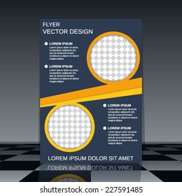 Business flyer vector template. Abstract cover design.