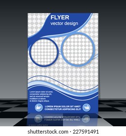 Business flyer vector template. Abstract cover design.