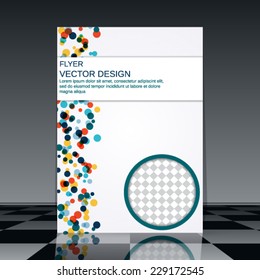 Business flyer vector template. Abstract brochure cover design.