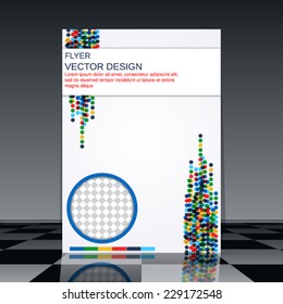Business flyer vector template. Abstract brochure cover design.