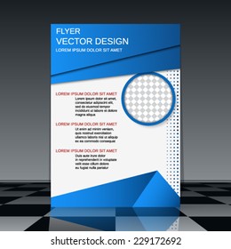 Business flyer vector template. Abstract brochure cover design.