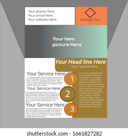 Business flyer vector template. Brochure design, cover modern layout