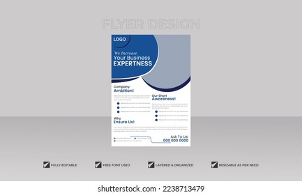 Business Flyer vector template. Brochure design, cover modern layout, annual report, poster, flyer in A4 Layout 
