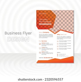 Business flyer vector template. Brochure cover design, modern flyer layout, poster, business presentation, flyer in A4 size, easy to use and editable