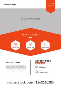 Business flyer vector template. Flyer design, cover modern layout, print template, poster, flyer in A4 with creative design, colorful design for business, creative purpose - Vector