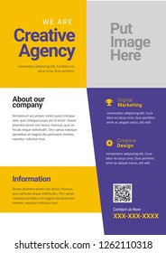 Business flyer vector template. Flyer design, cover modern layout, print template, poster, flyer in A4 with creative design, colorful design for business, creative purpose - Vector