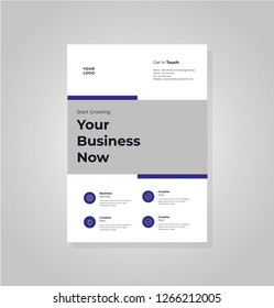 Business flyer vector template. Flyer design, cover modern layout, print template, poster, flyer in A4 with creative design, colorful design for business, creative purpose - Vector

