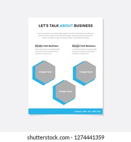Business flyer vector template. Flyer design, cover modern layout, print template, poster, flyer in A4 with creative design, colorful design for business, creative purpose - Vector